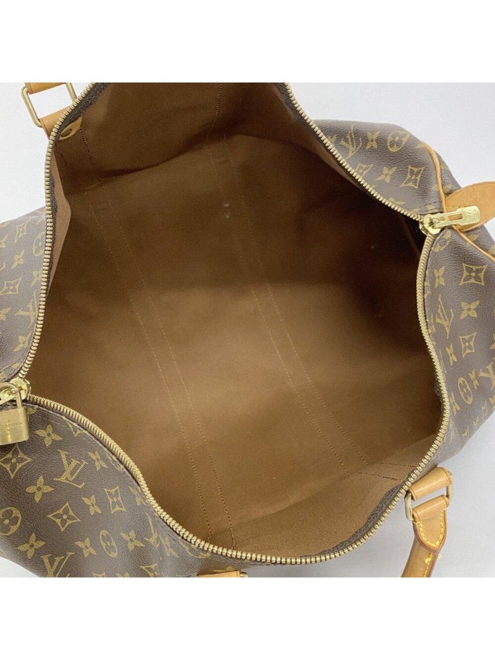 Louis Vuitton Boston Bag Monogram Keepall 50 Brown - Picture 4 of 10